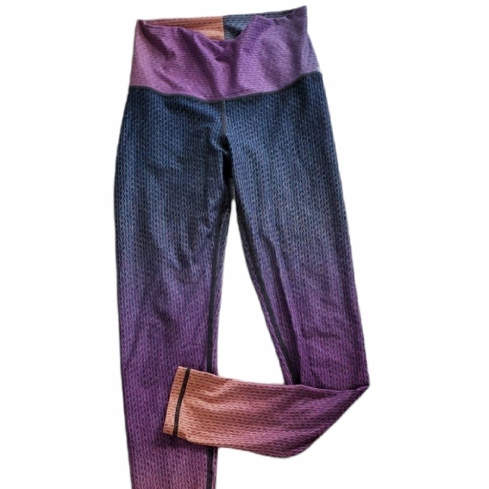 Sol & Mane Gray & Purple Ombrie High Rise Leggings